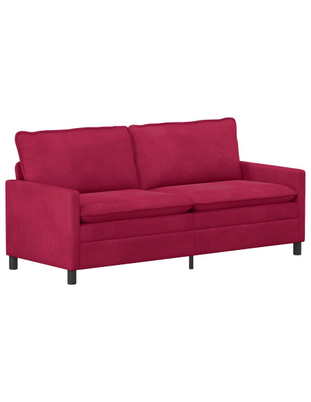 Divano Rosso Vino 196 x 81 x 87,5 cm Velluto