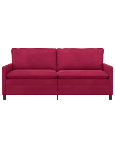Divano Rosso Vino 196 x 81 x 87,5 cm Velluto