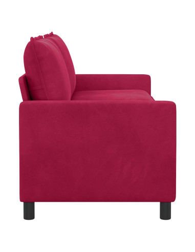 Divano Rosso Vino 196 x 81 x 87,5 cm Velluto