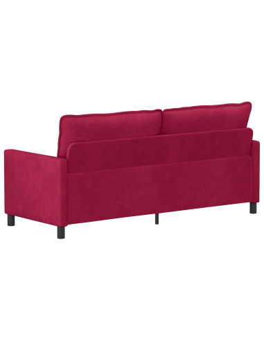 Divano Rosso Vino 196 x 81 x 87,5 cm Velluto