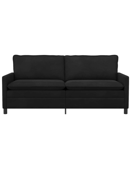 Divano Nero 196 x 81 x 87,5 cm Velluto