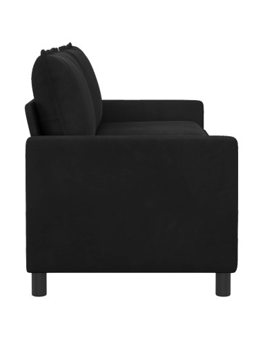 Divano Nero 196 x 81 x 87,5 cm Velluto