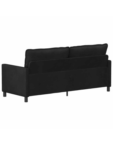 Divano Nero 196 x 81 x 87,5 cm Velluto