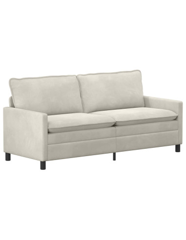 Divano Crema 196 x 81 x 87,5 cm Velluto