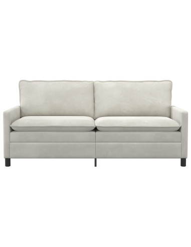 Divano Crema 196 x 81 x 87,5 cm Velluto