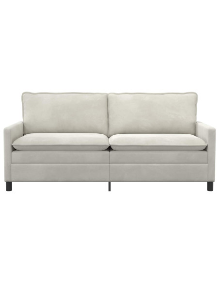 Divano Crema 196 x 81 x 87,5 cm Velluto