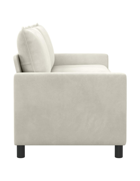 Divano Crema 196 x 81 x 87,5 cm Velluto