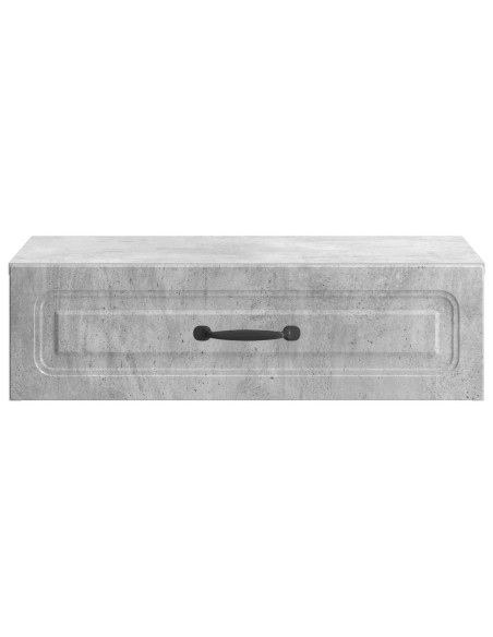 Tavolino da Parete Laterale Grigio Cemento 59 x 34,5 x 17 cm