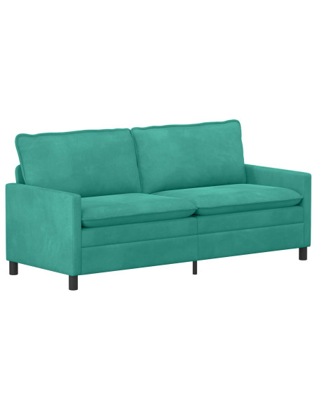 Divano Turchese 196 x 81 x 87,5 cm Velluto