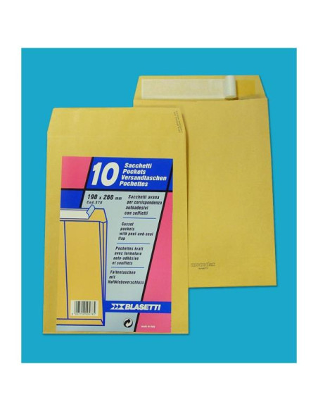 CF10 BUSTE SACCO C/SOFFIETTO 19X26
