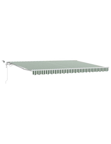 Tenda Retrattile Verde e Bianco 450 × 300 cm