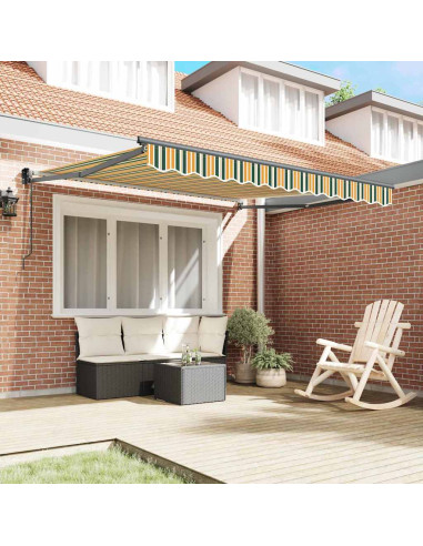 Tenda da Sole Verde e Giallo 300 x 250 x 165 cm Poliestere