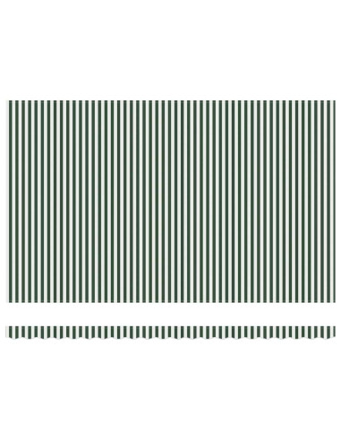 Telo di ricambio per tenda da sole Verde e Bianco 480 x 295 cm