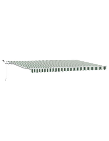 Tenda Retrattile Verde e Bianco 500 × 300 cm