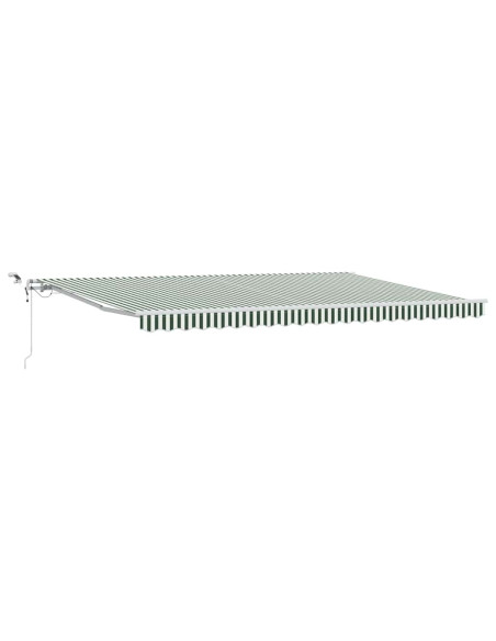 Tenda Retrattile Verde e Bianco 500 × 300 cm