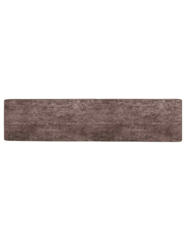 Runner Tappeto MARSA Grigio 450 x 50 cm Poliestere e PVC