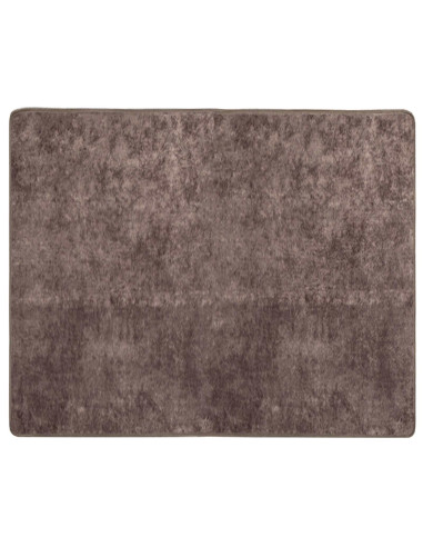 Runner Tappeto MARSA Grigio 100 x 80 cm Poliestere e PVC