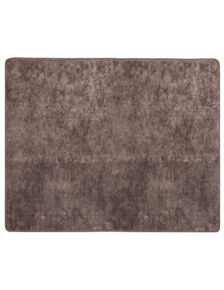 Runner Tappeto MARSA Grigio 100 x 80 cm Poliestere e PVC