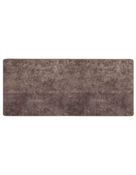 Runner Tappeto MARSA Grigio 200 x 80 cm Poliestere e PVC