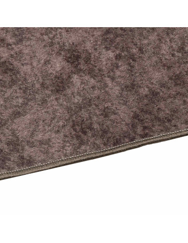 Runner Tappeto MARSA Grigio 250 x 80 cm Poliestere e PVC