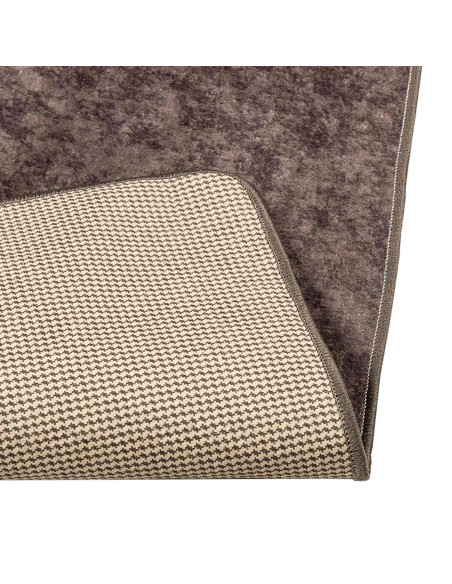 Runner Tappeto MARSA Grigio 250 x 80 cm Poliestere e PVC
