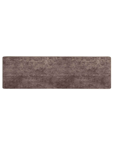 Runner Tappeto MARSA Grigio 350 x 80 cm Poliestere e PVC
