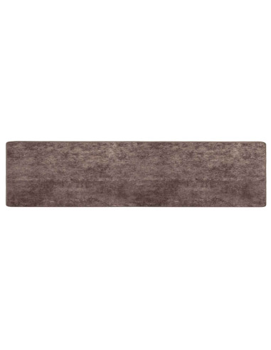 Runner Tappeto MARSA Grigio 450 x 80 cm Poliestere e PVC