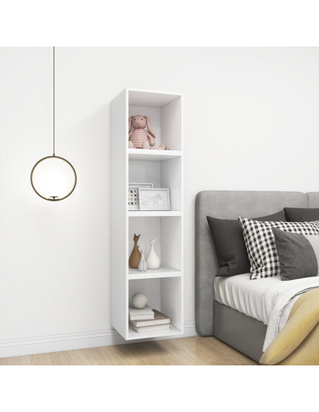 Mobili a Muro 4pz Bianchi 37x37x37 cm in Legno Multistrato
