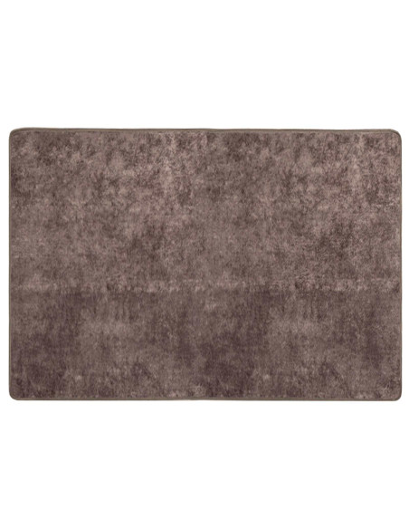Runner Tappeto MARSA Grigio 150 x 100 cm Poliestere e PVC