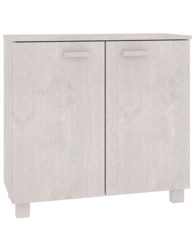 Credenza HAMAR Bianca 85x35x80 cm in Legno Massello di Pino
