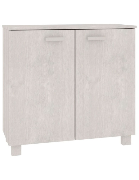 Credenza HAMAR Bianca 85x35x80 cm in Legno Massello di Pino