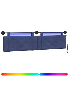 Testiera sospesa Con luce LED Blu Polizia Velluto 2