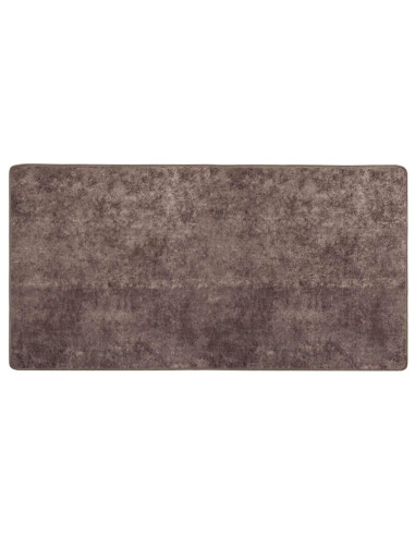 Runner Tappeto MARSA Grigio 200 x 100 cm Poliestere e PVC