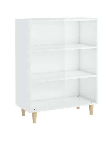 Credenza 69,5x32,5x90 cm Bianco Lucido in Legno Multistrato