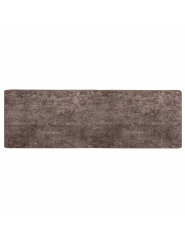 Runner Tappeto MARSA Grigio 300 x 100 cm Poliestere e PVC
