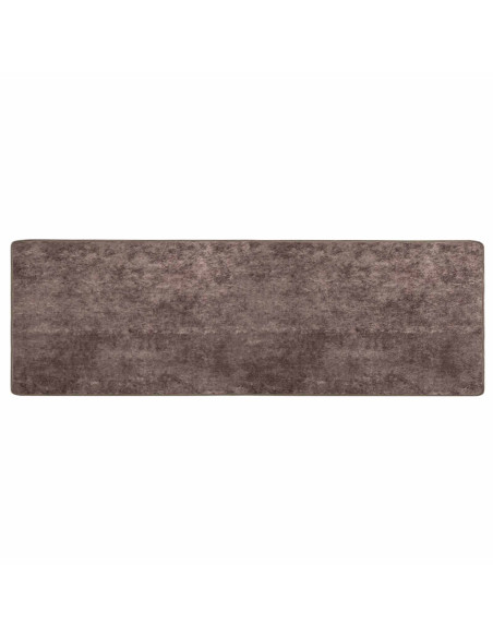 Runner Tappeto MARSA Grigio 300 x 100 cm Poliestere e PVC