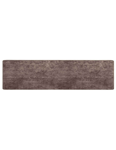 Runner Tappeto MARSA Grigio 400 x 100 cm Poliestere e PVC