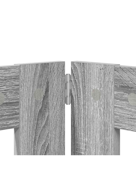 Cancello per cani con supporti 8 pcs Grigio Sonoma 60 x 60 cm