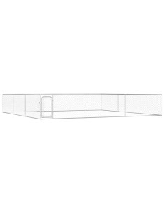 Canile da Esterno in Acciaio Zincato 6x6x1 m 2