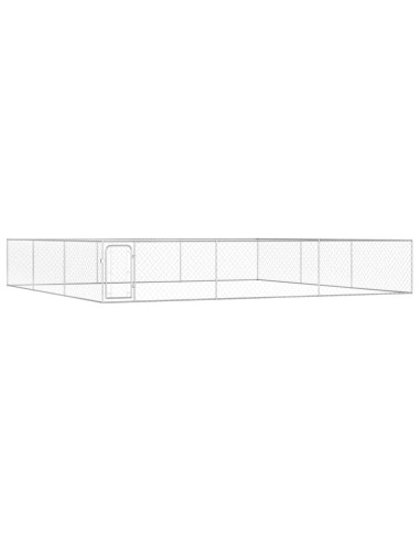 Canile da Esterno in Acciaio Zincato 6x6x1 m