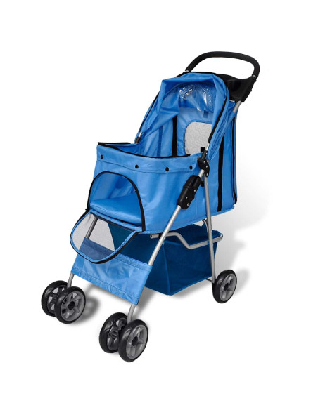 Passeggino per Cani 15 kg Blu