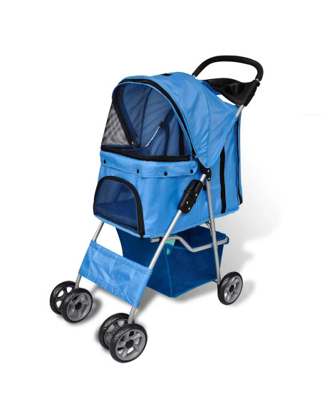 Passeggino per Cani 15 kg Blu