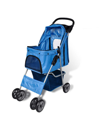 Passeggino per Cani 15 kg Blu