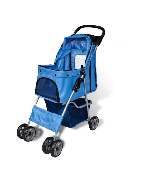 Passeggino per Cani 15 kg Blu