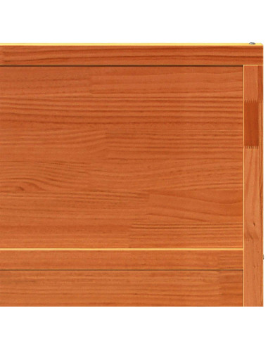 Porta del fienile Marrone cerato Legno Massello di Pino