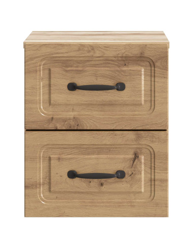 Mobiletto da notte a muro Rovere Artigianale 34,5 x 33 x 40 cm