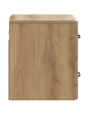 Mobiletto da notte a muro Rovere Artigianale 34,5 x 33 x 40 cm