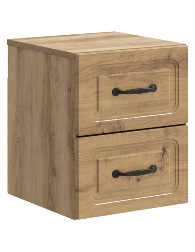 Mobiletto da notte a muro con cassetto 2 pcs Rovere Artigianale