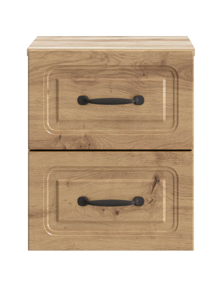 Mobiletto da notte a muro con cassetto 2 pcs Rovere Artigianale