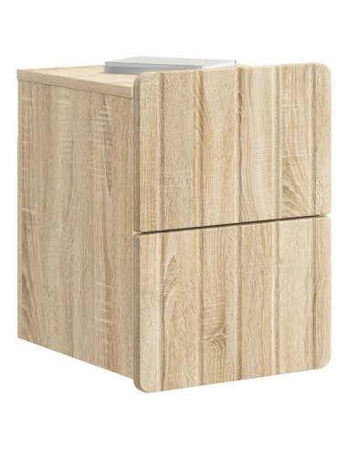 Mobiletto da notte a muro Rovere Sonoma 33 x 34,5 x 43 cm